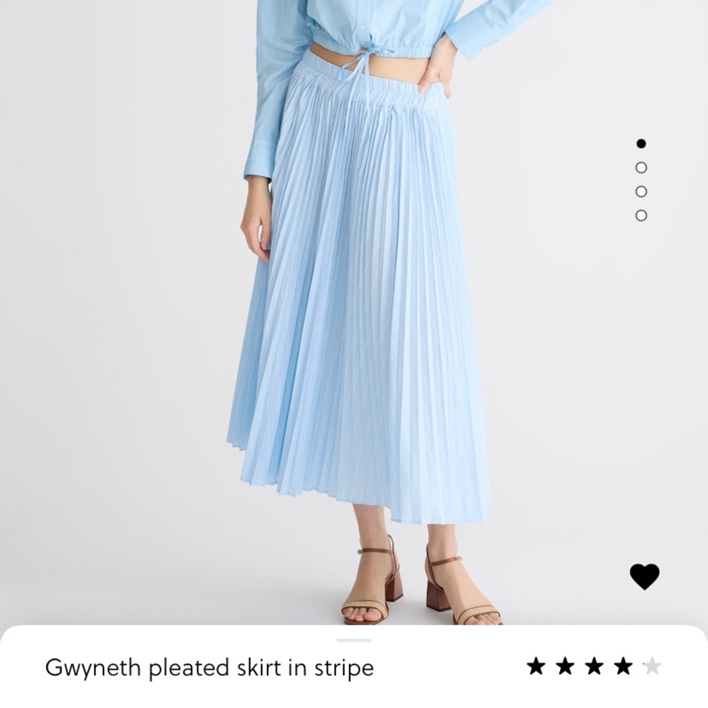 Gwyneth pleated skirt in blue/stripe